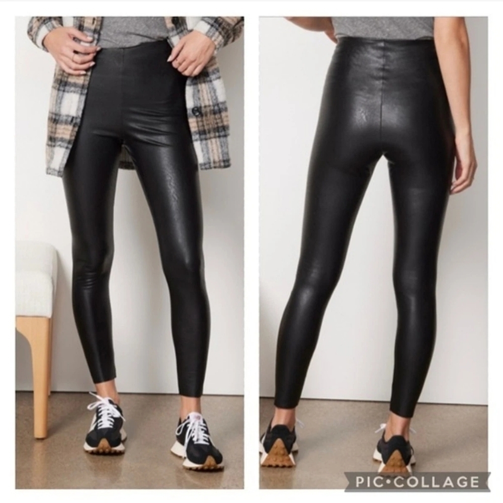 COMMANDO Faux Leather Leggings Black